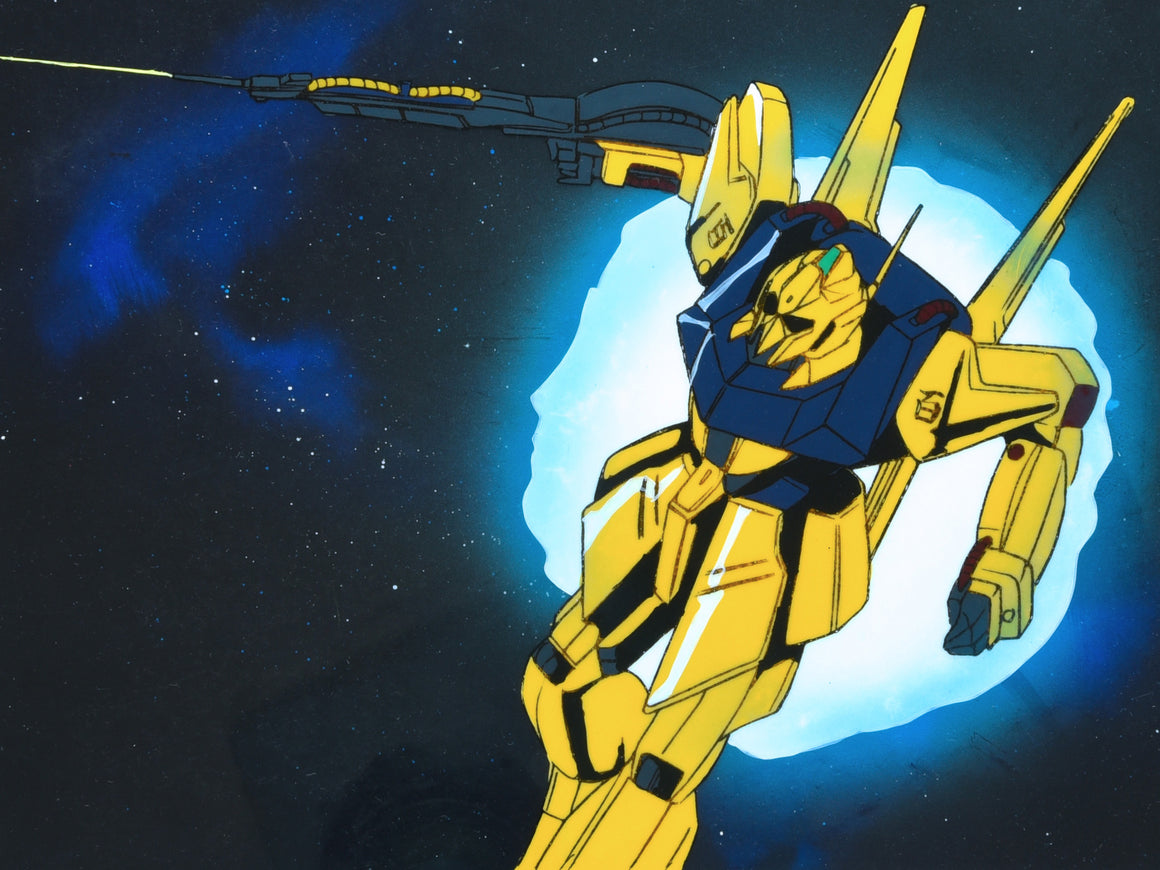 Mobile Suit Zeta Gundam - Hyakushiki  - 1-layer Production Cel w/ Copy Background
