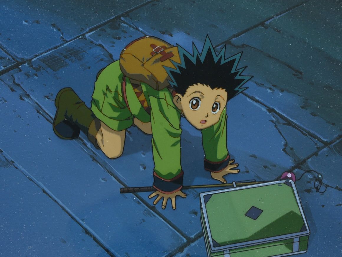 Hunter × Hunter - Gon in the 1st stage of Hunter Exam - 2-layer Production Cel w/ Matching Background