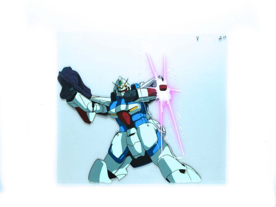 Mobile Suit Victory Gundam - V Gundam from OP theme song - 1-layer Production Cel w/ Copy Background