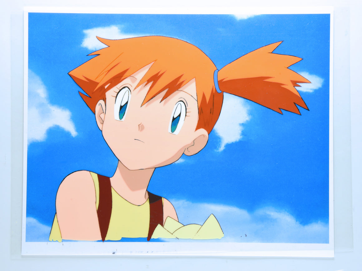 Pokémon - Misty close-up - Pan-size 1-layer Production Cel w/ Copy Background