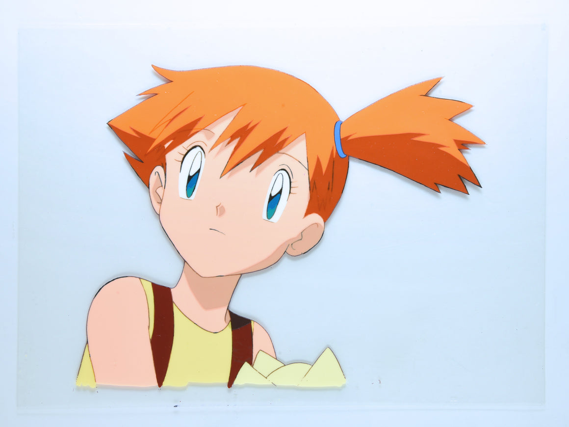 Pokémon - Misty close-up - Pan-size 1-layer Production Cel w/ Copy Background