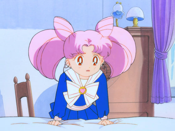 Sailor Moon - Chibi Usa - Key Master Setup w/ Douga Pencil Sketch and Cel Time Sheet