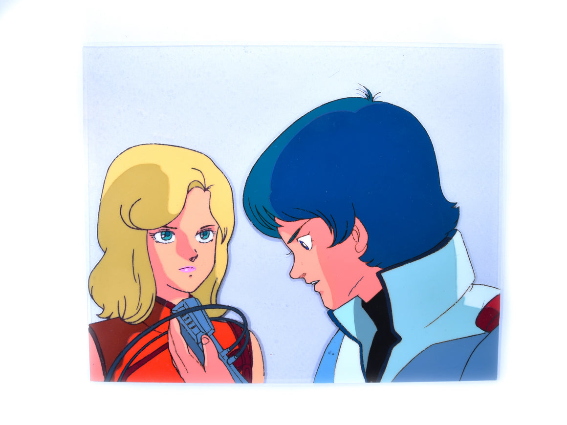 Mobile Suit Zeta Gundam - Kamille and Beltochika  - 2-layer Production Cel w/ Background