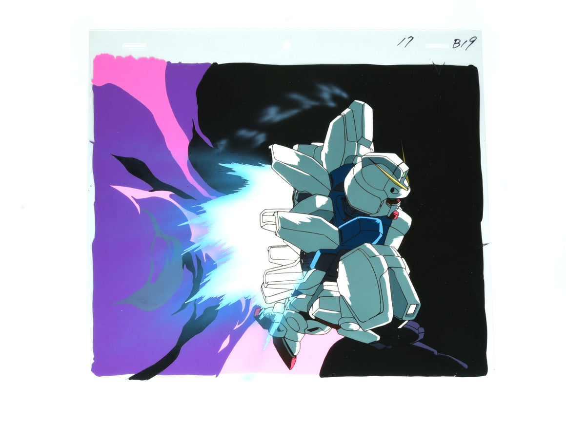 Mobile Suit Victory Gundam - V Gundam from OP theme song - 1-layer Production Cel w/ original background