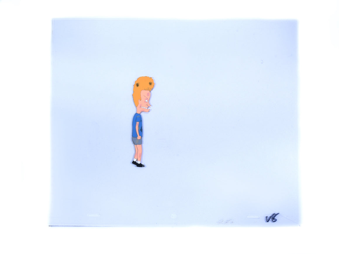 Beavis and Butt-Head - Todd getting out of the car - 3-layer Production Cel w/ Print Background