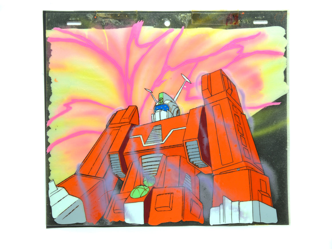 Space Runaway Ideon - Ideon emitting energy - 2-layer Production Cel w/ Background
