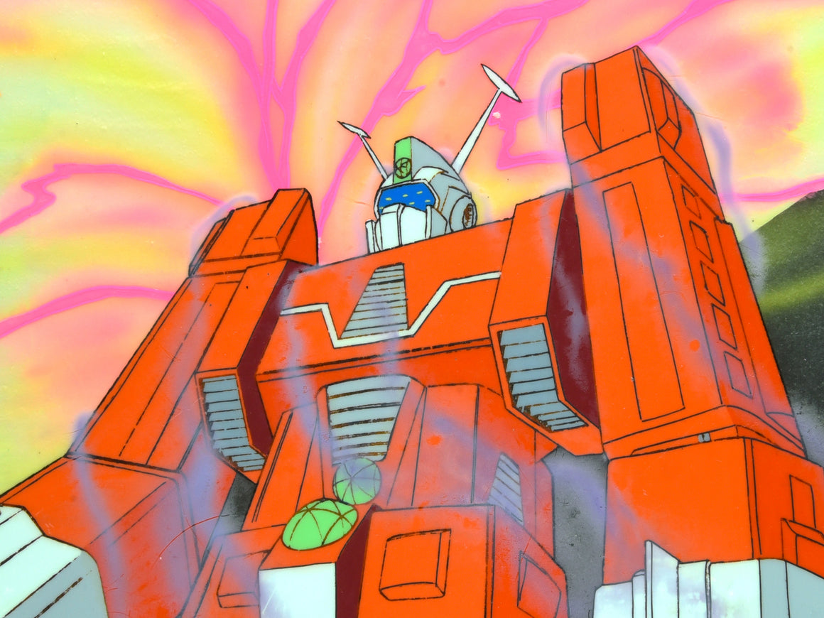 Space Runaway Ideon - Ideon emitting energy - 2-layer Production Cel w/ Background