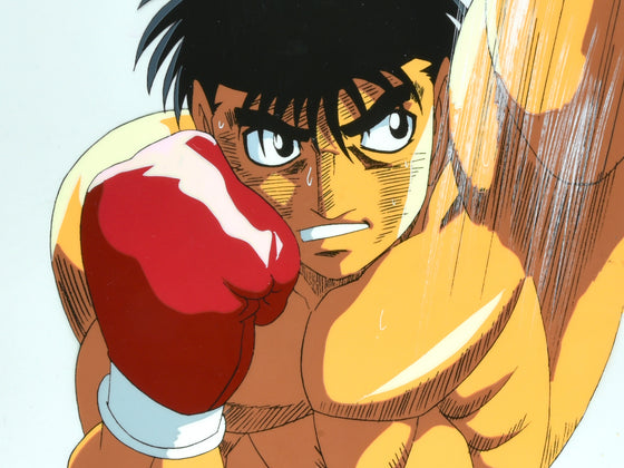 Hajime no Ippo - Ippo deploying uppercut - 1-layer Production Cel w/ Douga