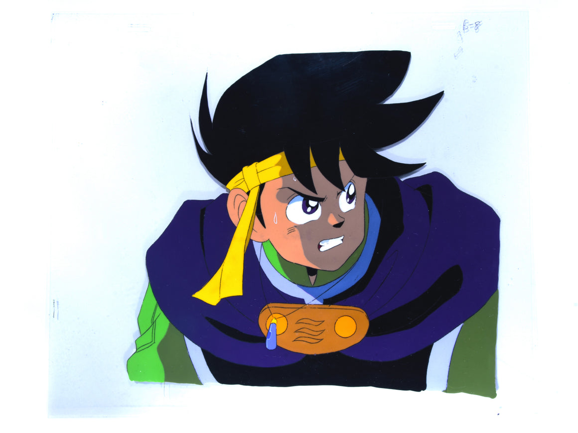 Dragon Quest: The Adventure of Dai - Pop close-up - Pan-size 1-layer Production Cel w/ Douga and Background