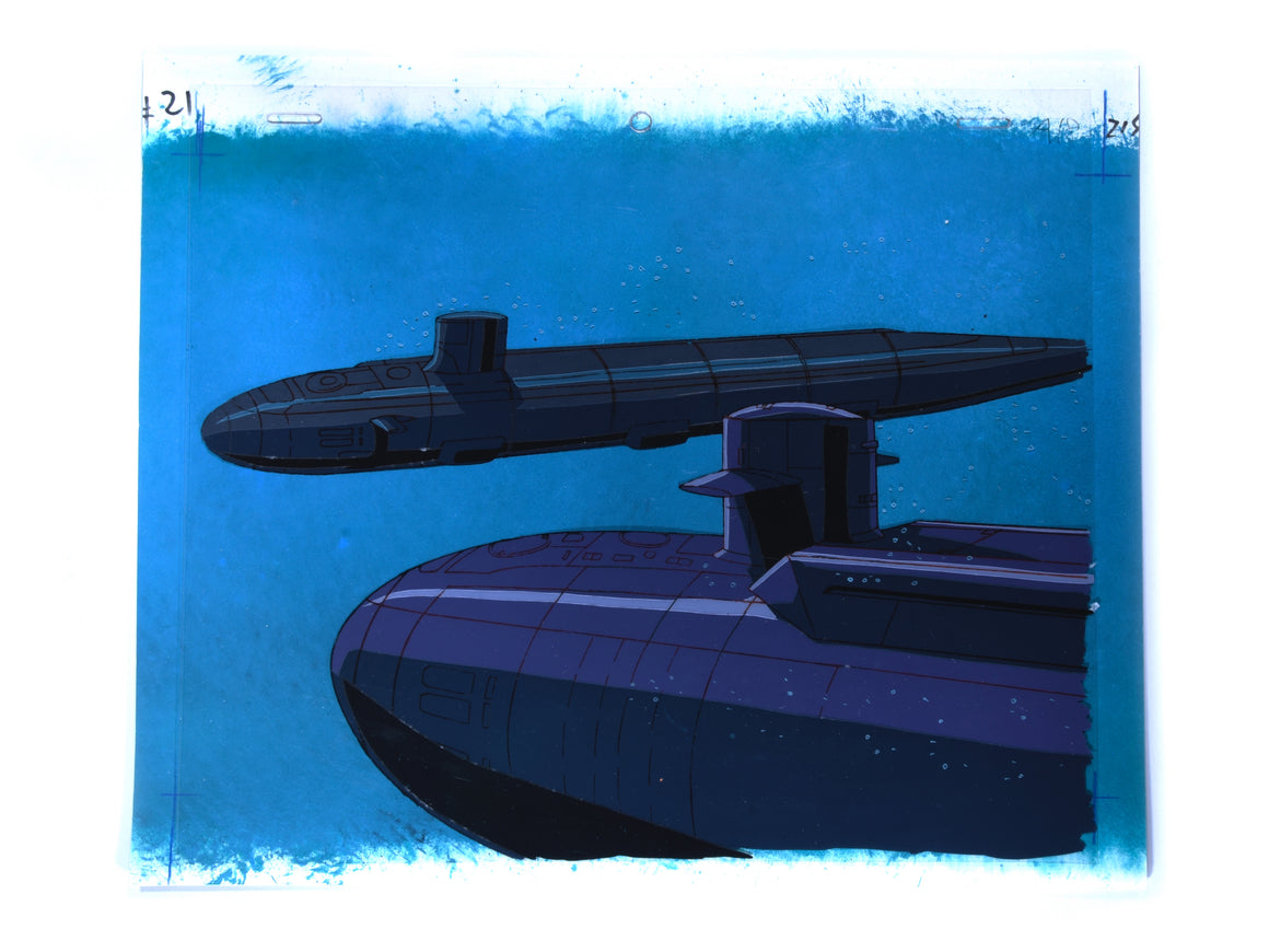 Silent Service - Submarine Battle - 1-layer Production Cel w/ Douga and Background
