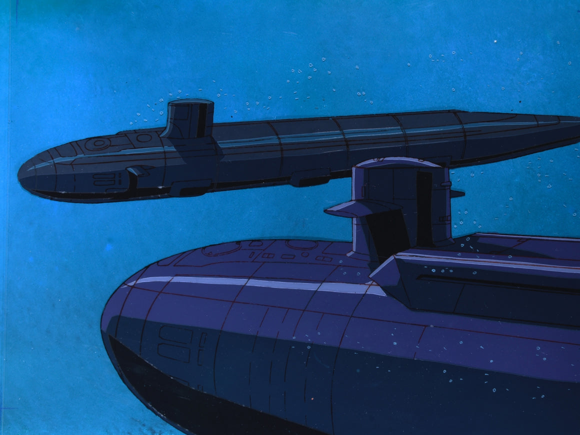 Silent Service - Submarine Battle - 1-layer Production Cel w/ Douga and Background