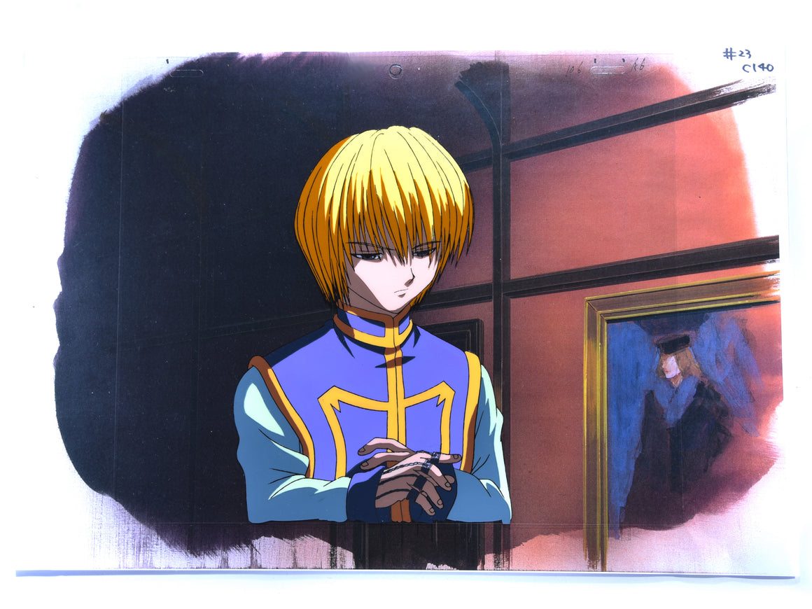 Hunter × Hunter - Kurapika - Production cel w/ Douga and Printed Background