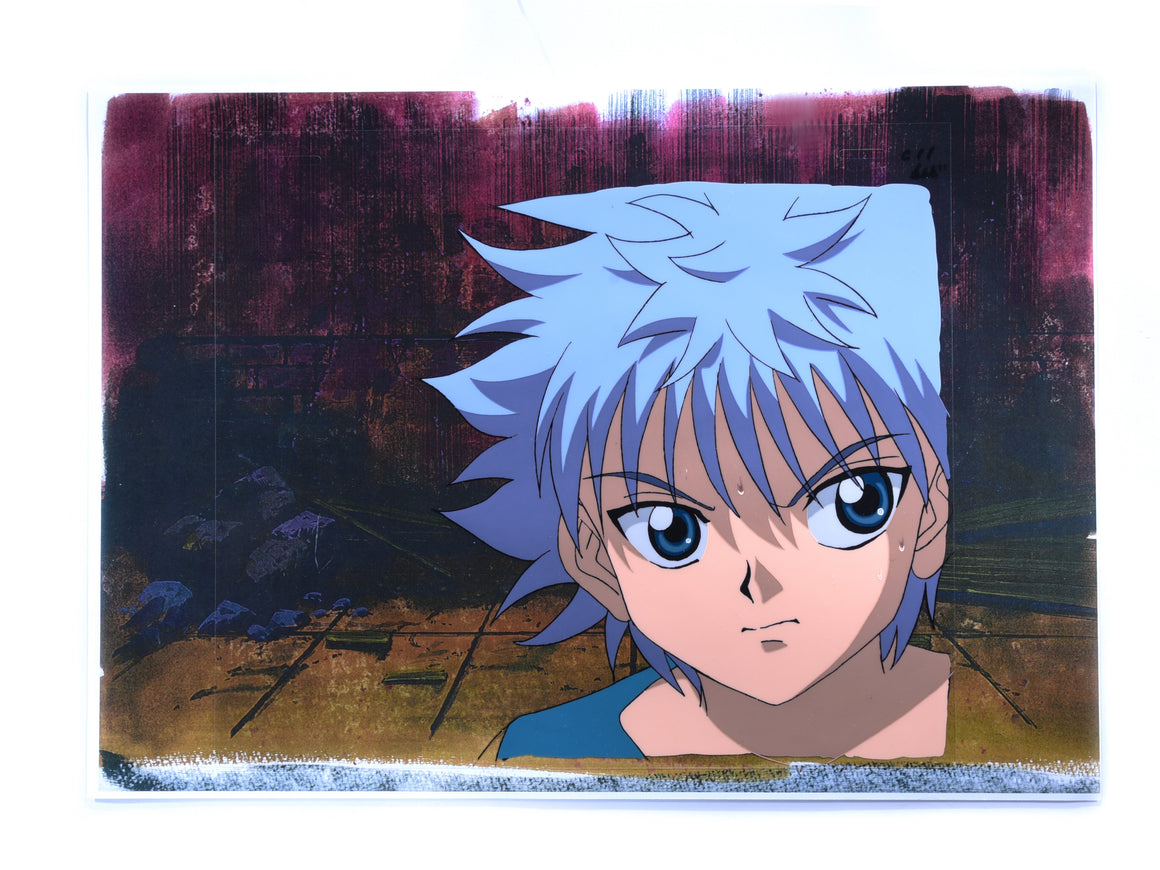 Hunter × Hunter - Killua - 1-layer Production cel w/ Douga and Printed Background