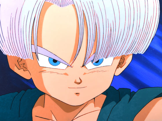 Dragon Ball Z - Kid Trunks - 1-layer Production Cel w/ Background, Douga, and Cel Time Sheet