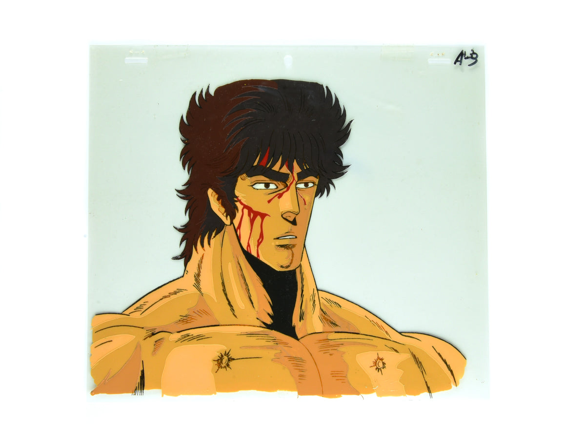 Fist of the North Star - Kenshiro close up - 2-layer Production Cel w/ Copy Background