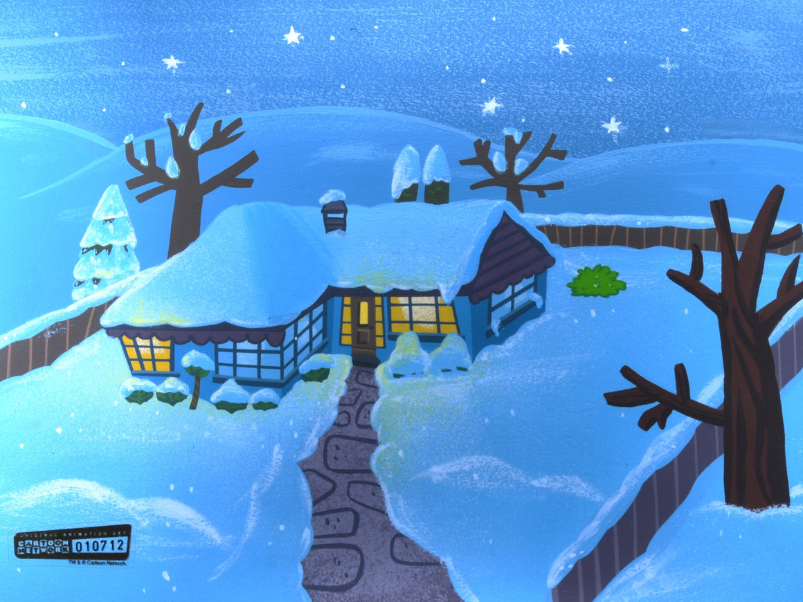 Johnny Bravo - Johnny's Mom's house covered in snow, with Dr. Filaniest - Key Master Setup