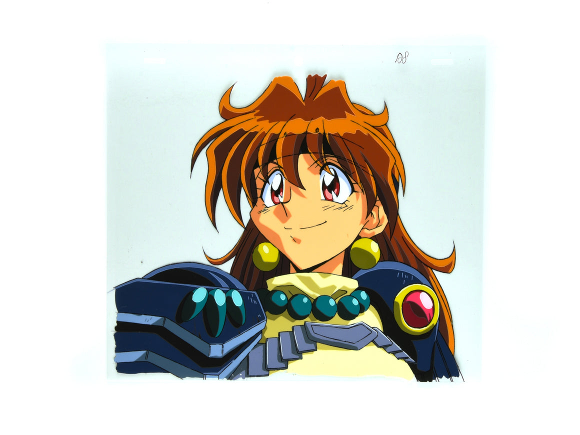 Slayers - Lina Inverse smiling - 1-layer Production Cel w/ Douga Sketch