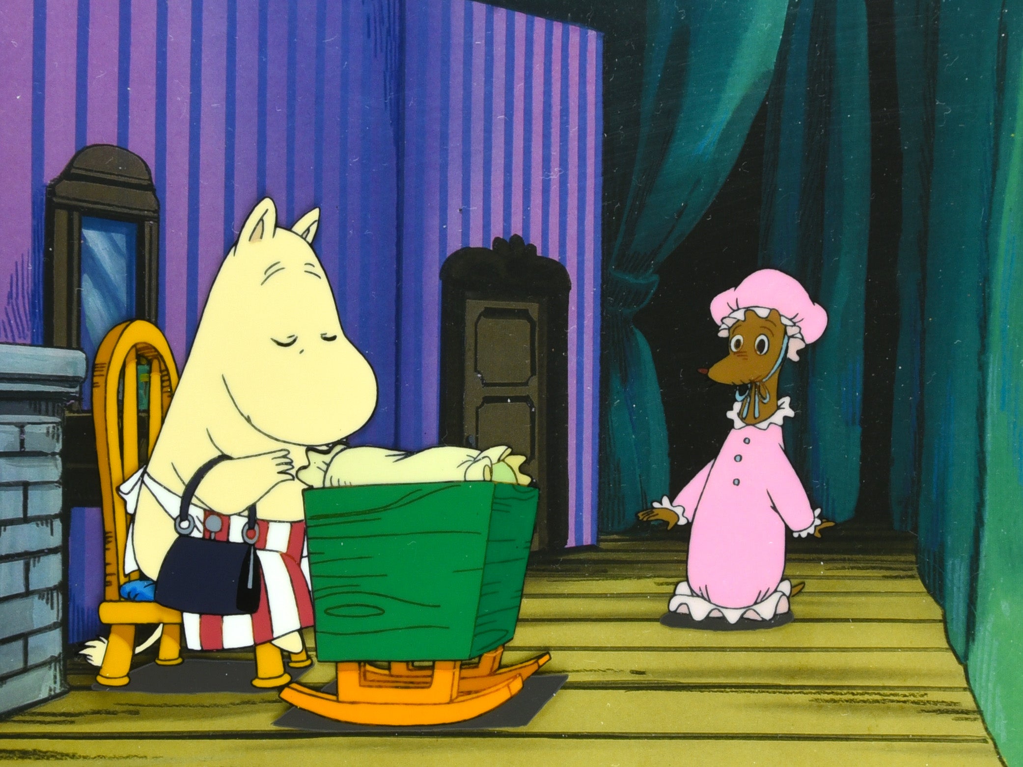 ❤️Moomin Cel.  ❤️ムーミンセル画 ❤️Moomin Cel. 忙し ❤️ムーミンセル画