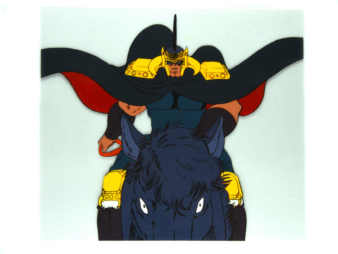 Fist of the North Star - Raoh riding Kokuou - Oban size 1-layer Production Cel w/ Copy Background