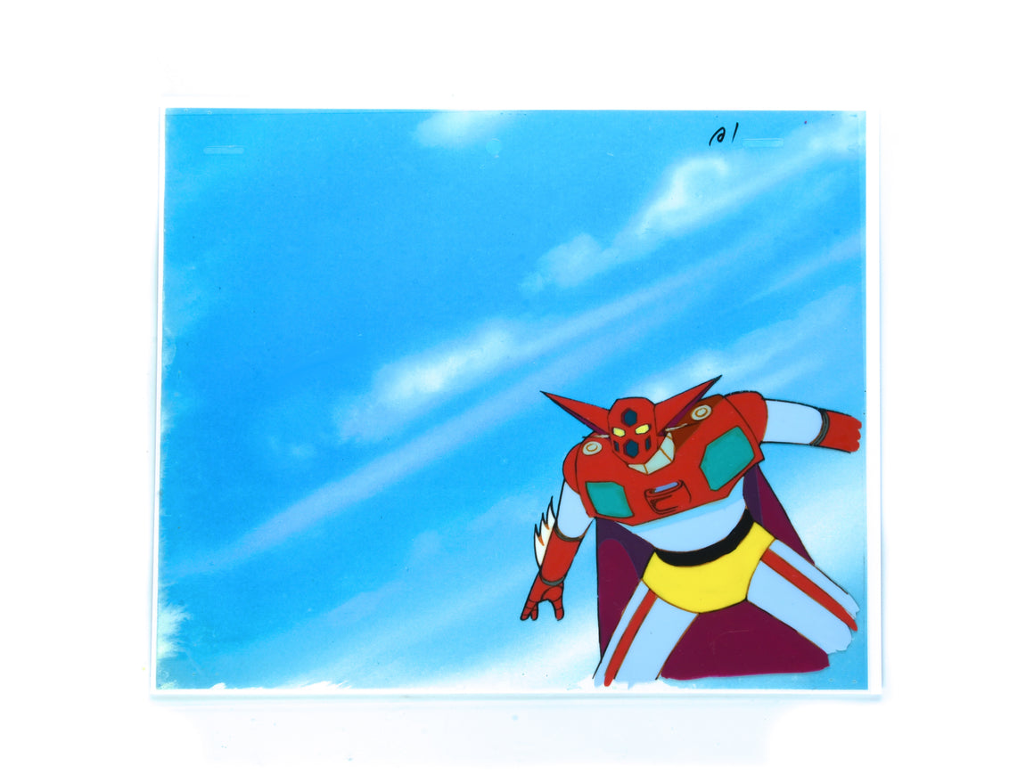 Getter Robo - Getter 1 ‐ 1-layer Production Cel w/ Douga & Copy Background