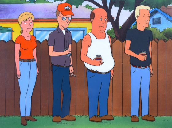 King of the Hill - At the alleyway w/ Luanne - 5-layer Production Cel w/ matching printed background