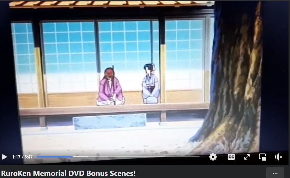 Rurouni Kenshin - Kenshin with his Katana - Pan-size 1-layer Production cel w/ Copy Background