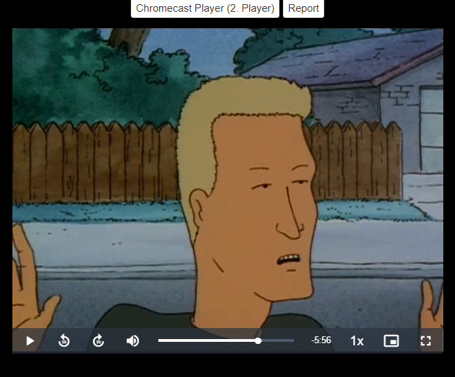 King of the Hill - Boomhauer - 1-layer Production Cel w/ print background