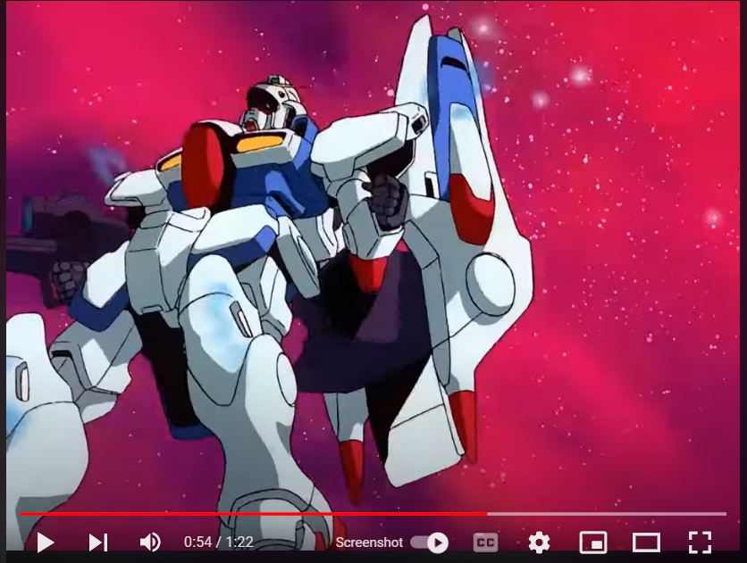 Mobile Suit Victory Gundam - V Dash Gundam from OP theme song - 1-layer Production Cel w/ Copy Background