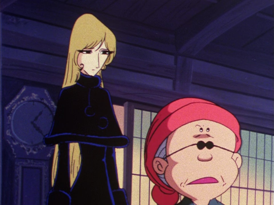 Galaxy Express 999 - Maetel with Man - 2-layer Production Cel w/ Background